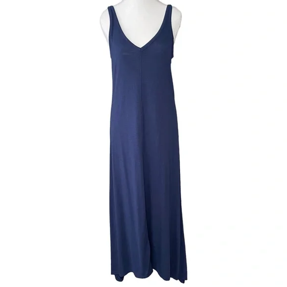 white christmas dresses Long Sleeve Dark Blue Maxi Dress main image 1